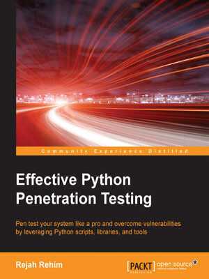 cover image of Effective Python Penetration Testing